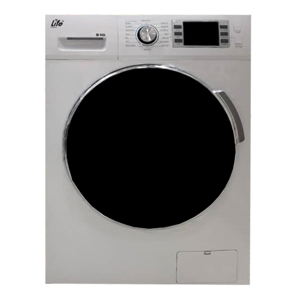 Life 9 kg washing machine, model Li-9014S Silver لباسشویی ۹ کیلویی لایف مدل Li-9014S سیلور